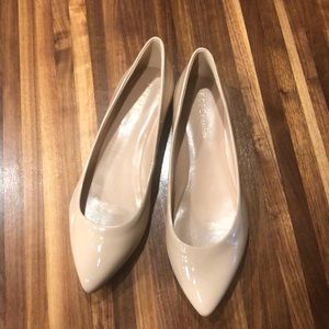 BCBG Nude Patent Flat - Size 8.5